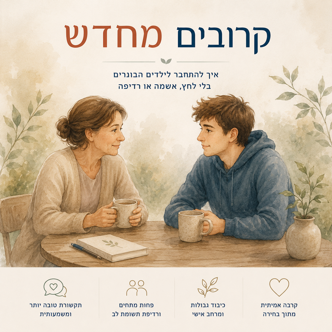 קרובים מחדש – כשהילדים גדלו והקשר השתנה